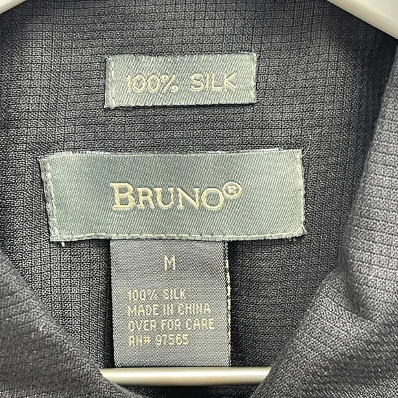 BRUNO Black‎ Silk Button Down Shirt - Picture 4 of 4
